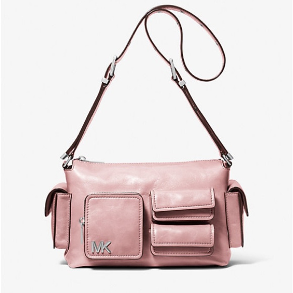 Michael Kors Pink Leather Crossbody Shoulder Bag